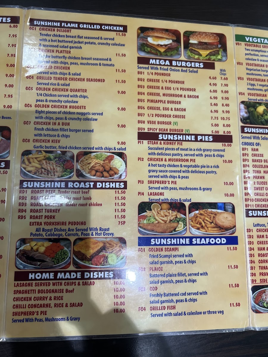 The Sunshine Cafe Menu - Image 3